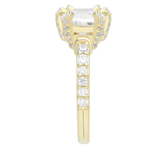 JUDITH Classic 14K Gold Clad Diamonique Ring, Size 8