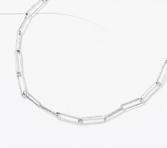 Or Paz Sterling Silver Solid 20" Paperclip Link Necklace