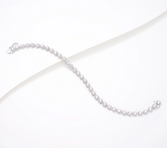 Diamonique Brilliant Cut Tennis Sterling Silver Bracelet Avg