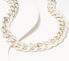 Joan Rivers Bold Curb Chain 18", Silvertone, Necklace