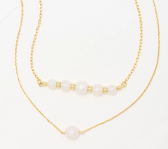 Honora 18K gold-plated Sterling Silver Two Strand Cultured Pearl Necklace