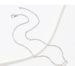 Accents by Affinity Paperclip Sterling Silver Necklace