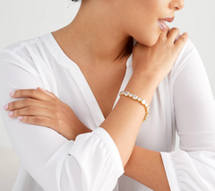 Diamonique x Jennifer Miller Mixed-Cut Tennis Bracelet 6-3/4"L