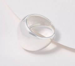 UltraFine 950 Silver Polished Dome Ring Size 8