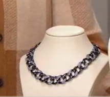 Joan Rivers Pave Link Chain Gunmetal Necklace