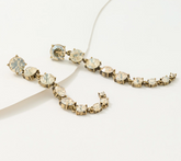 Joan Rivers Red Carpet Champagne Antiqued Goldtone Linear Drop Earrings