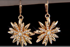 Joan Rivers Layered Starburst Leverback Goldtone Earrings