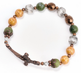 Connemara Marble Bronzetone Choice of Our lord Bracelet