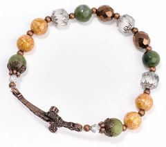 Connemara Marble Bronzetone Choice of Our lord Bracelet