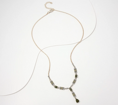 Connemara Marble Diamonique Country Estate Necklace, 18"L