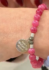 T. Jazelle x Kim Gravel Gemstone Beaded Faith Charm Bracelet, Small/Average