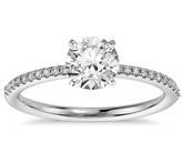 Diamonique Sterling Silver Round Cut Solitaire Ring Size 8