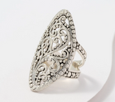 Artisan Crafted by Robert Manse Paisley Open Shank Sterling Silver Ring,Size 11