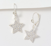 Kirks Folly Super Star Leverback Silver Tone Earrings
