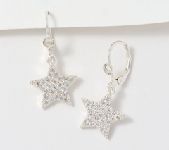Kirks Folly Super Star Leverback Silver Tone Earrings