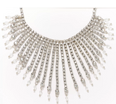 LOGO by Lori Goldstein Crystal Fringe Necklace