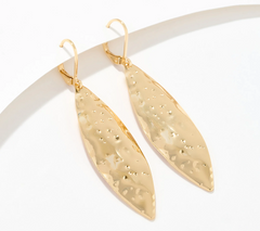 Joan Rivers Goldtone Hammered Spear-Shaped Leverback Earrings