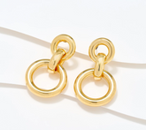 BellaOro 14K Gold Over Resin Circle Drop Earrings