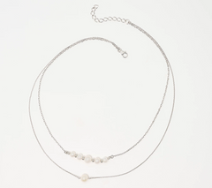 Honora Two Strand Cultured Pearl Necklace, Sterling Silver