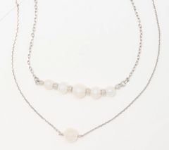 Honora Two Strand Cultured Pearl Necklace, Sterling Silver