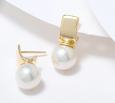 Honora Cultured Ming Pearl GOld Clad Sterling Silver Geometric Earrings