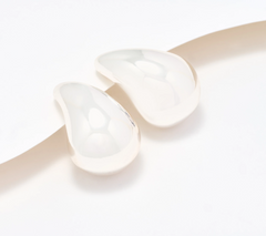 Joan Rivers Silvertone Polished Teardrop Earring,1-1/8"L x 7/8"W