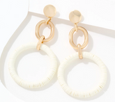 Joan Rivers Gold Tone Ivory Color Drama Statement Drop Earrings