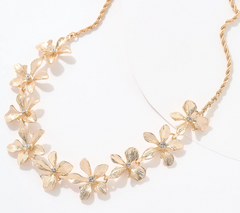 Joan Rivers Floral 17" Goldtone Necklace