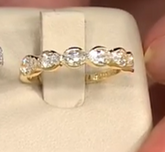 Affinity Gems Semi-Precious Gemstone Band Ring, 14K Gold Plated, Size 10