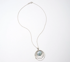 Or Paz Sterling Silver Roman Glass Pendant with Chain