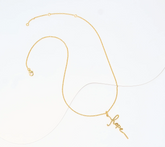 Collar inspirador "Esperanza" de 50 cm de David Markstein en plata de ley bañada en oro de 18 quilates