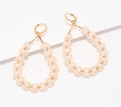 Susan Graver Beaded Flower Earrings