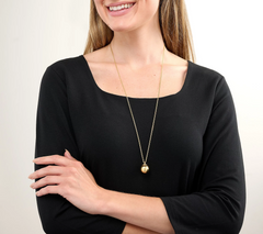 UltraFine 950 Silver Gold Clad Beaded Chain 30" Necklace