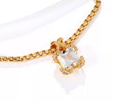 Christian James by Scott Grimes 18K Gold Clad White Topaz Pendant with Chain