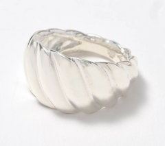 UltraFine 950 Silver Croissant Ring Size 8