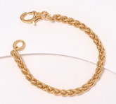BellaOro 14K Gold Over Resin Spiga Link Bracelet, Small