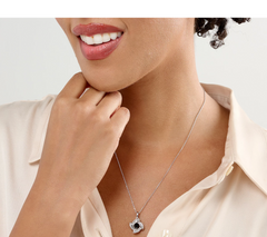 Affinity Diamonds Black & White Swirl Sterling Silver Necklace