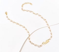 Honora Cultured Pearl Inspirational "Faith" 18K Gold Plated Necklace