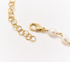 Honora Cultured Pearl Inspirational "Hope" 18K Gold Plated Necklace