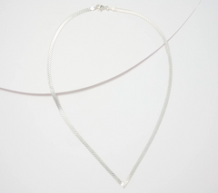 UltraFine 950 Silver V Shape Herringbone 18" Necklace