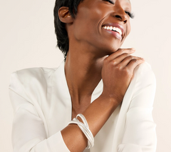 UltraFine 950 Silver 3-Strand Rolling Tubogas Bracelet Avg