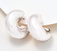 Joan Rivers Polished Sophisticate Silvertone Hoop Earring