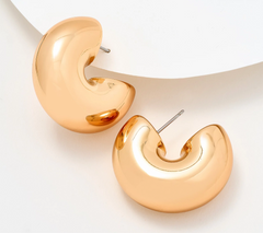 Joan Rivers Polished Sophisticate Goldtone Hoop Earring