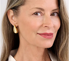 Susan Graver Gold Tone Paisley Drop Earrings