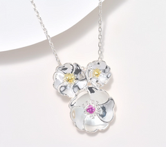 JMH Jewellery Sterling Silver Wild Irish Rose Pendant