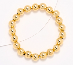 David Markstein Yellow Tone Bronze 10mm Beaded Bracelet, Small / Avg