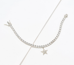 Diamonique x Jennifer Miller Tennis Bracelet w/ Star Charm Small