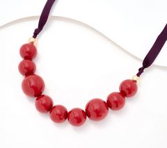 Carla Rockmore Collection The Palm Springs Cabernet Beaded Necklace