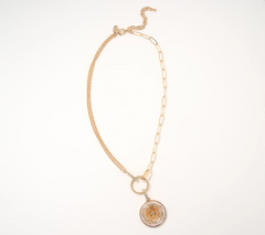 Joan Rivers Gold Tone Gardenia Pendant