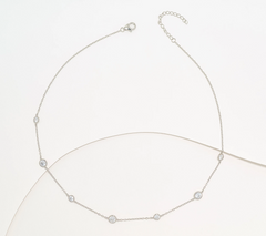 Diamonique Sterling Silver Classics Station Necklace